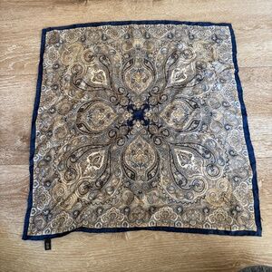 100% Silk Square Scarf Made In Venice, Italy